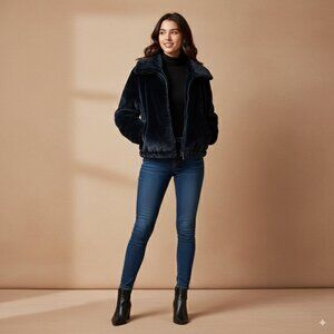 n:Philanthropy  Faux Fur Rochelle Jacket Black Cat